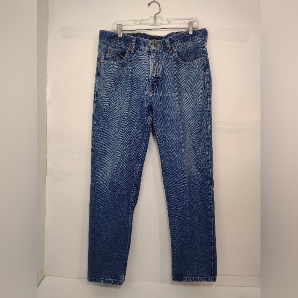 Lee Men's Straight Leg Denim Jeans in Blue Wash Size (36×30)